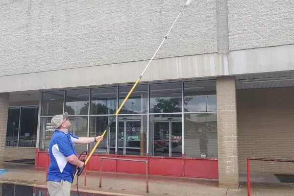 Store Wall | During Pressure Washing Randallstown MD