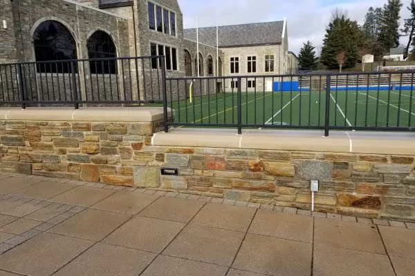 Academic Campus | Loyola Blakefield College | Athletic Field Retaining Wall Cleaning | Towson, MD